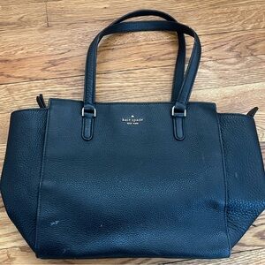 Kate Spade Black Structured Tote Bag